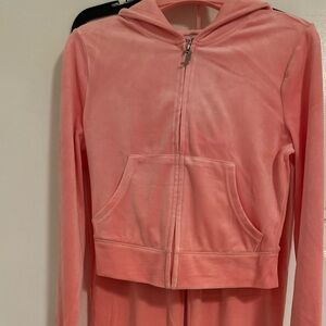 NWT! Juicy Couture Velour Flamingo Track Suit sweatsuit women’s size SMALL